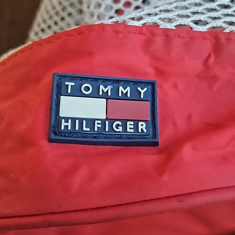 90's Vintage Tommy Hilfiger Shower Caddy Drawstring Mesh Bag - Picture 2 of 10